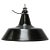 Paint Vintage Belgian Industrial Black Enamel Pendant Lamp, 1950s For Sale - Image 7 of 9