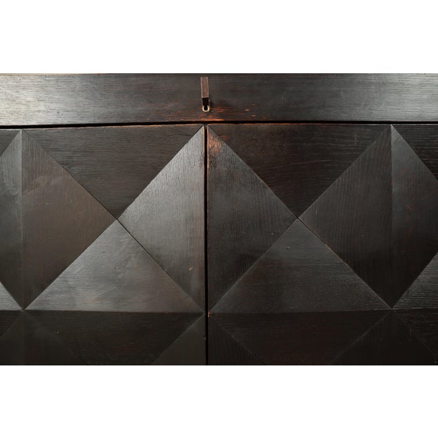 Brutalist Ebonized Sideboard by Jean Batenburg for Mi Belgium, 1960s For Sale - Image 16 of 18