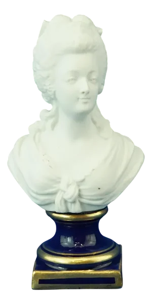 18th Century Rococo Bust in Biscuit Porcelain Depicting Queen Marie Antoinette of France from Sevres, Late 1700s