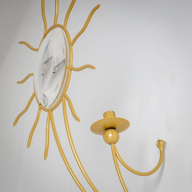 1980s Pair of André Dubreuil (*1951) ‘Soleil’ Wall Appliqués, France, Designed in 1987 For Sale - Image 5 of 12