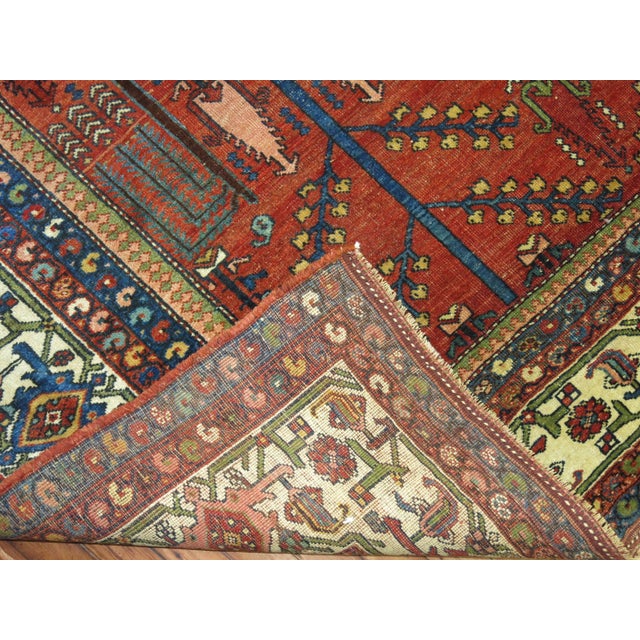 Antique Zabihi Colllection Persian Bidjar Willow Tree Rug - 8'4" x 12'5" For Sale - Image 10 of 10