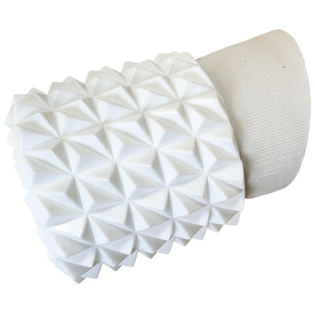 Vintage White Porcelain Wall Light, 1970s For Sale - Image 12 of 12