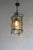 Mid-Century Modern Vintage Brass and Textured Glass Pendant Lantern, France, 1950s For Sale - Image 3 of 13