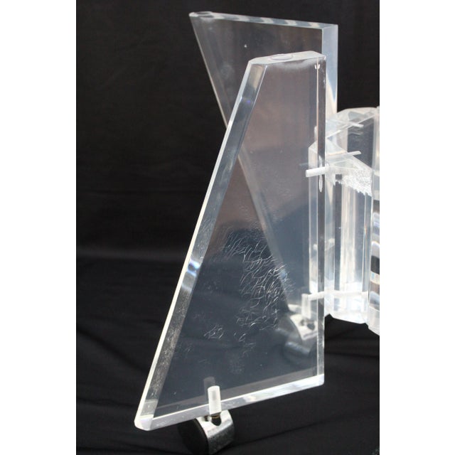 Vintage Modern Lucite Six Legs Coffee Table With Castors For Sale In Miami - Image 6 of 11