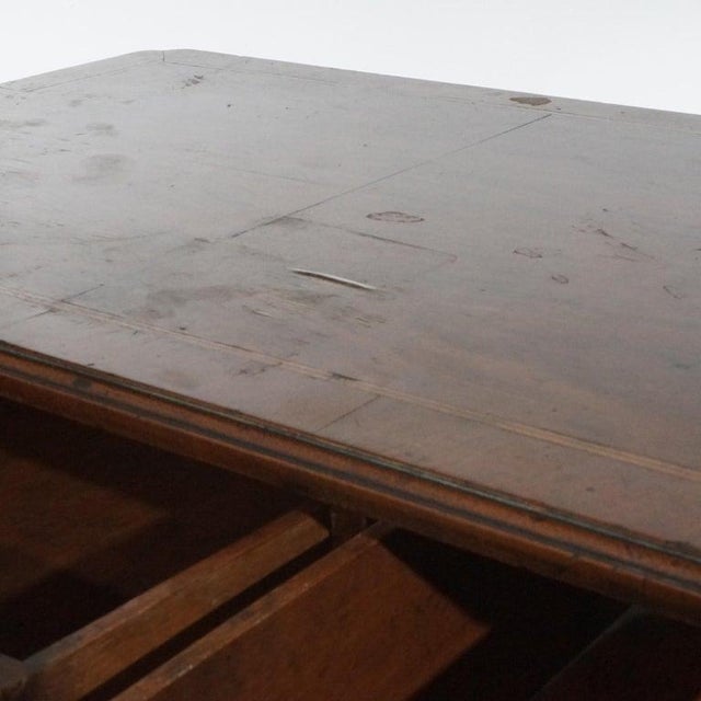 Antique English Queen Anne Carved Mahogany & Satinwood Inlaid Low Boy 18th C For Sale - Image 6 of 18