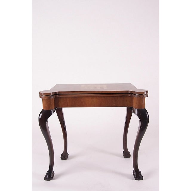 Wood Mid-19th Century English Style Walnut Card Table For Sale - Image 7 of 7