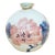 Hand-Painted Coral Blossom Porcelain Vase For Sale