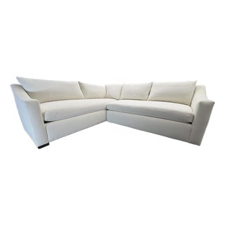 Rh Belgian Classic Slope Arm Left-Arm Bench-Cushion L-Sectional For Sale