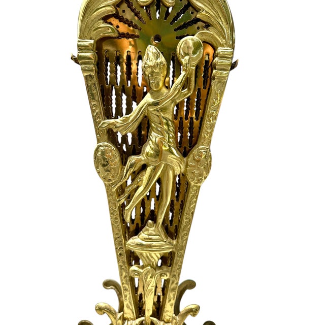 Brass Vintage Art Deco Figural Brass Peacock Folding Fireplace Screen, Circa 1925. For Sale - Image 8 of 9