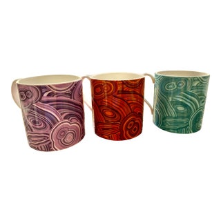 Jonathan Adler Malachite-Patterned Mugs - Set of 2 For Sale