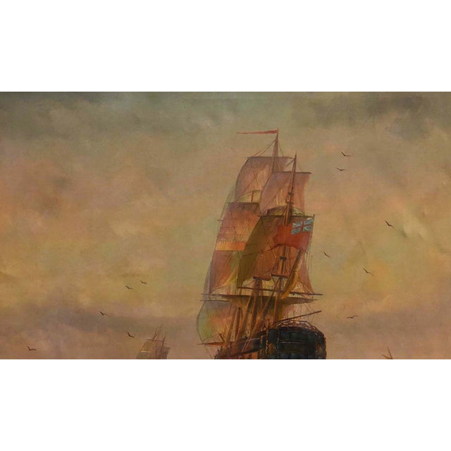 American 1990s Sailing Into Twilight Oil on Canvas by d.f Cornish For Sale - Image 3 of 3