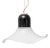 Black and White Glass Pendant Lamp, 1970s For Sale