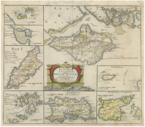 British Island Group Map, 1695