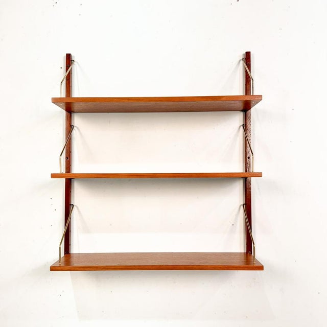 Mid-Century Modern Danish Teak Shelving Unit with Three Shelves in the style of Cadovius, Sorensen, 1960s For Sale - Image 3 of 8