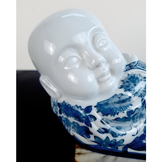 1940s Chinese Porcelain Pillow For Sale - Image 5 of 9