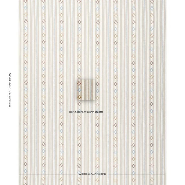 Inspired by Ukrainian needlework, Rhodes Stripe is a woven stripe overlaid with charming, cross-stitched flourishes that...