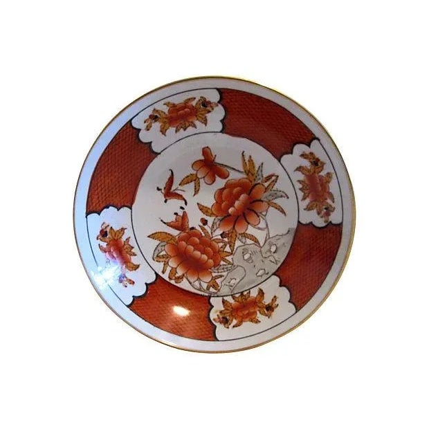 Vintage Chinese Brass-Encased Porcelain Bowl For Sale