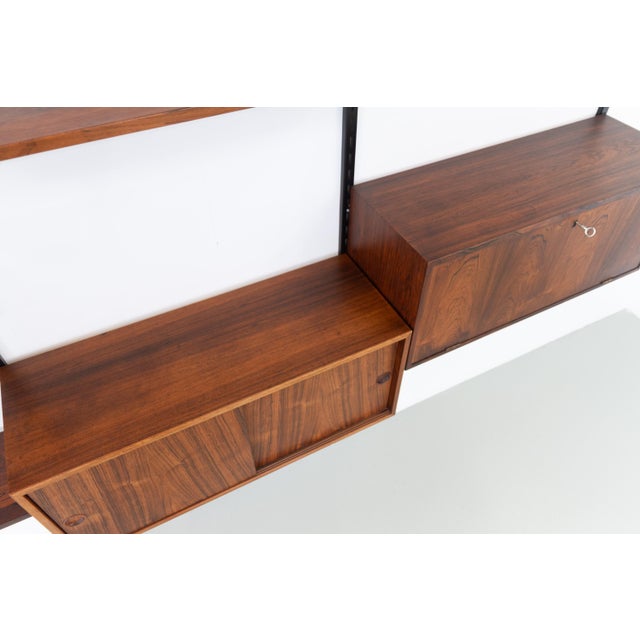 Danish Rosewood 5-Bay Modular Wall Unit by Kai Kristiansen for FM, 1960s For Sale - Image 17 of 18