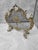 Antique Louis Style French Brass Cherub and Floral Free Standing Fire Screen For Sale - Image 4 of 10