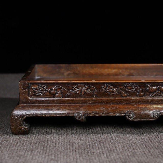 Huali Rosewood Tray Inlaid With Mother-of-Pearl For Sale In Los Angeles - Image 6 of 10