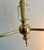 Gold Brass 3-Arm Chandelier, 1970s For Sale - Image 8 of 18