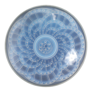 Art Deco Opalescent Molded and Frosted Glass Centerpiece Bowl Signed J. Landier