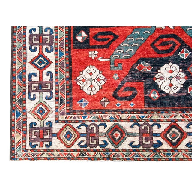 Early 20th Century Persian Kazak Rug For Sale - Image 14 of 16