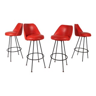 Vintage Admiral Chrome Corporation Modern Bar Stools - Set of 4 For Sale
