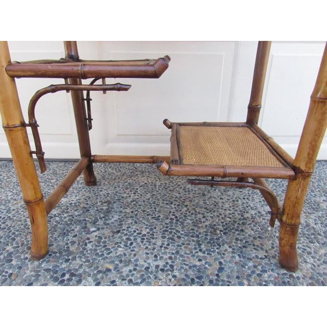 Antique English Chinoiserie Style Bamboo Etagee For Sale - Image 9 of 12