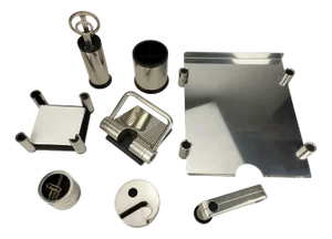 Nickel-Plated Desk Set by Lerche Solingen, 1990s, Set of 10