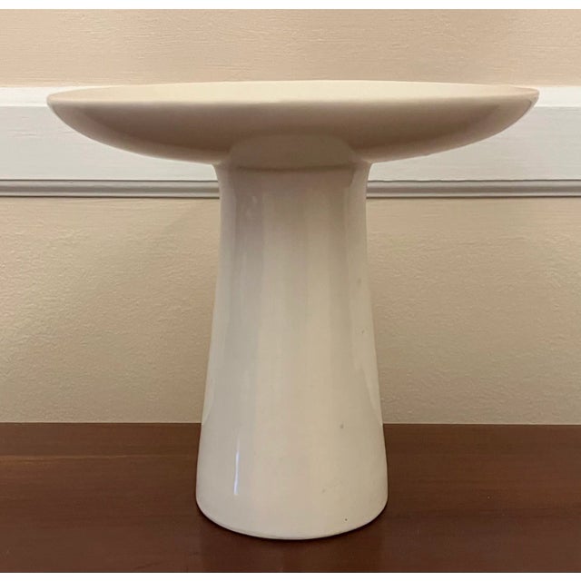 Japanese Mid-Century Modern White Pottery Bud Vase for Flowers / Ikebana For Sale - Image 11 of 15