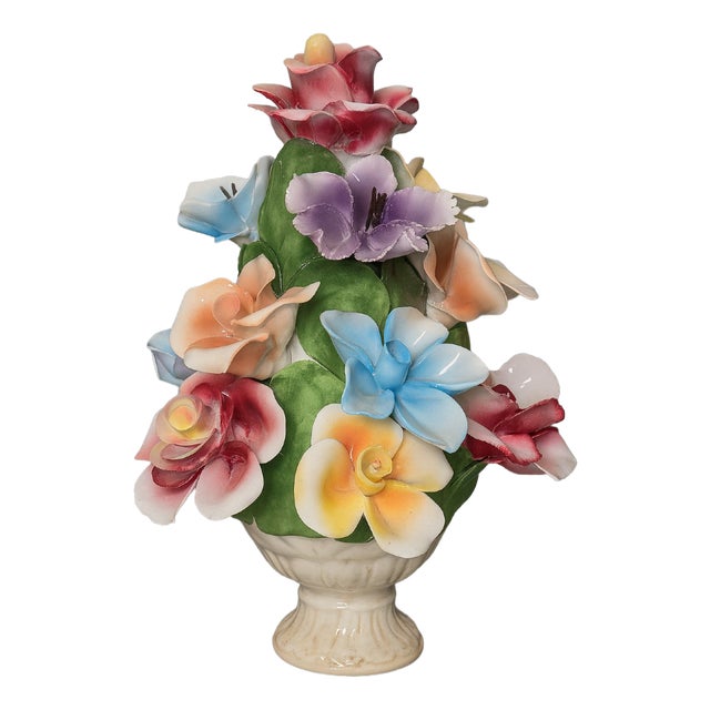 Barbotine Centerpiece from Capodimonte, 1950s For Sale