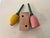 Pink Rare Danish Mid Century Handmade Carved Tulip Flower Salt & Pepper Set on Burlwood Stand For Sale - Image 8 of 11
