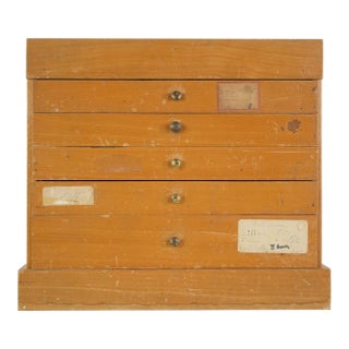 Vintage French J.M. Paillard Wood Art Supply Display Cabinet For Sale