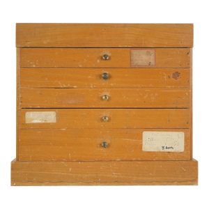 Vintage French J.M. Paillard Wood Art Supply Display Cabinet