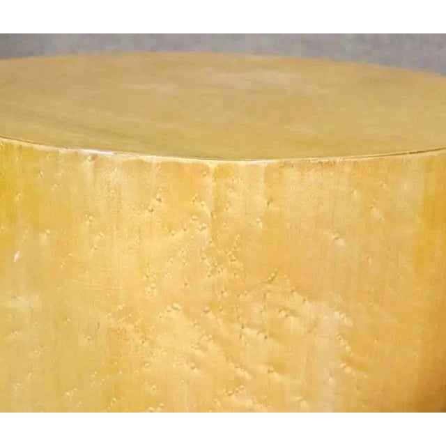 Wood Mid 20th Century Burl Drum Pedestals - 2 Pieces For Sale - Image 7 of 7