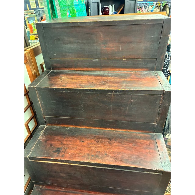 Late 19th Century Antique Step Tansu Cabinet (Kaiden Dansu) Staircase Chest For Sale - Image 5 of 16