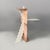Italian modern display stand in white and pink marble, 1970s Display stand featuring two half circle shelves in pink and...