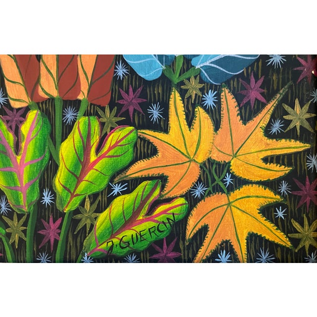 1980's Haitian Landscape Painting Signed J. Guercin For Sale In Miami - Image 6 of 11