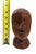 Vintage Hand-Carved African Folk Art Wooden Bust – Solid Hardwood, 6.5″ Tall, 1.7 Lb For Sale - Image 4 of 7