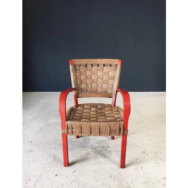 Vintage Mediterranean Rope Armchair, France, 1930s For Sale - Image 4 of 18