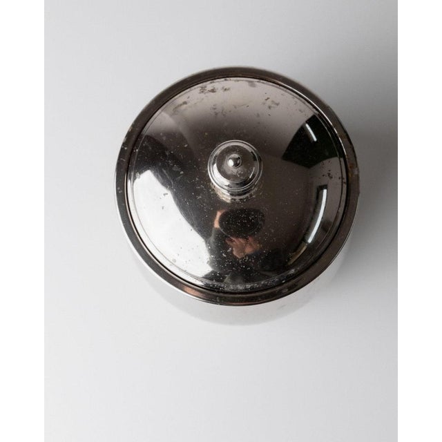 Mid-Century Silver-Plated Glass Ice Bucket with Lid, Italy, 1960s For Sale - Image 5 of 11