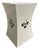 White Lacquered Pedestal For Sale