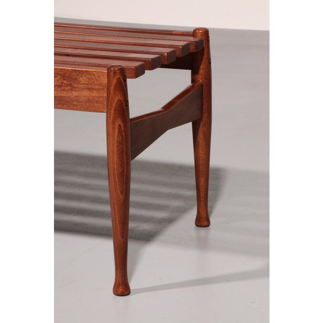 Walnut Bench by Gio Ponti for Fratelli Reguitti, 1950s, in Flawless conditions. Designed 1950 to 1959 This piece has an...