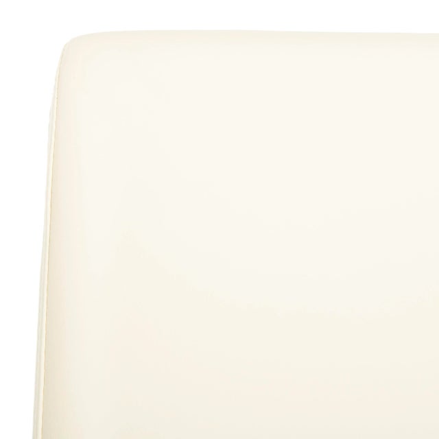 Ecru 18'' Leather Side Chair , Buttercream - a Pair For Sale - Image 8 of 9
