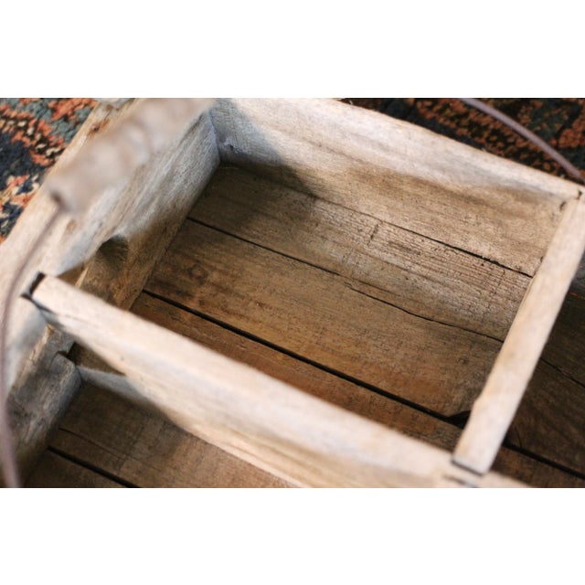1940s Rustic Herb Wood Crate With a Handle For Sale - Image 9 of 11