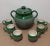 Vintage Green Glazed Ceramics Tea Set by Carinthian Manual Work, Austrian, 1970s, Set of 7 For Sale - Image 6 of 6