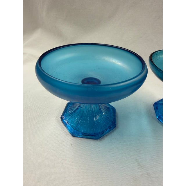 Glass Early 20th Century Northwood Compotes, Set of 2 For Sale - Image 7 of 11