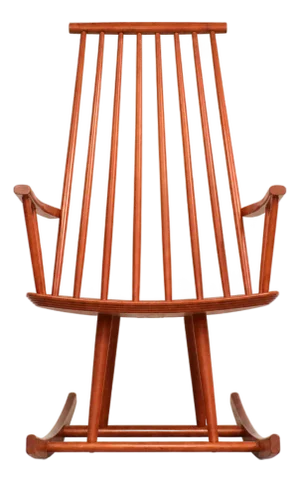 1960s Danish Modern Rocking Chair by Jorgen Baekmark for FDB Mobler