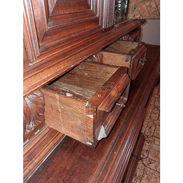Renaissance Walnut 2-Part Buffet, 17th Century For Sale - Image 3 of 9